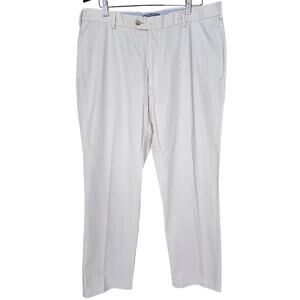 Peter Millar Pima Cotton Chino Pants 38 x 31 Beige Flat Front Khakis EUC